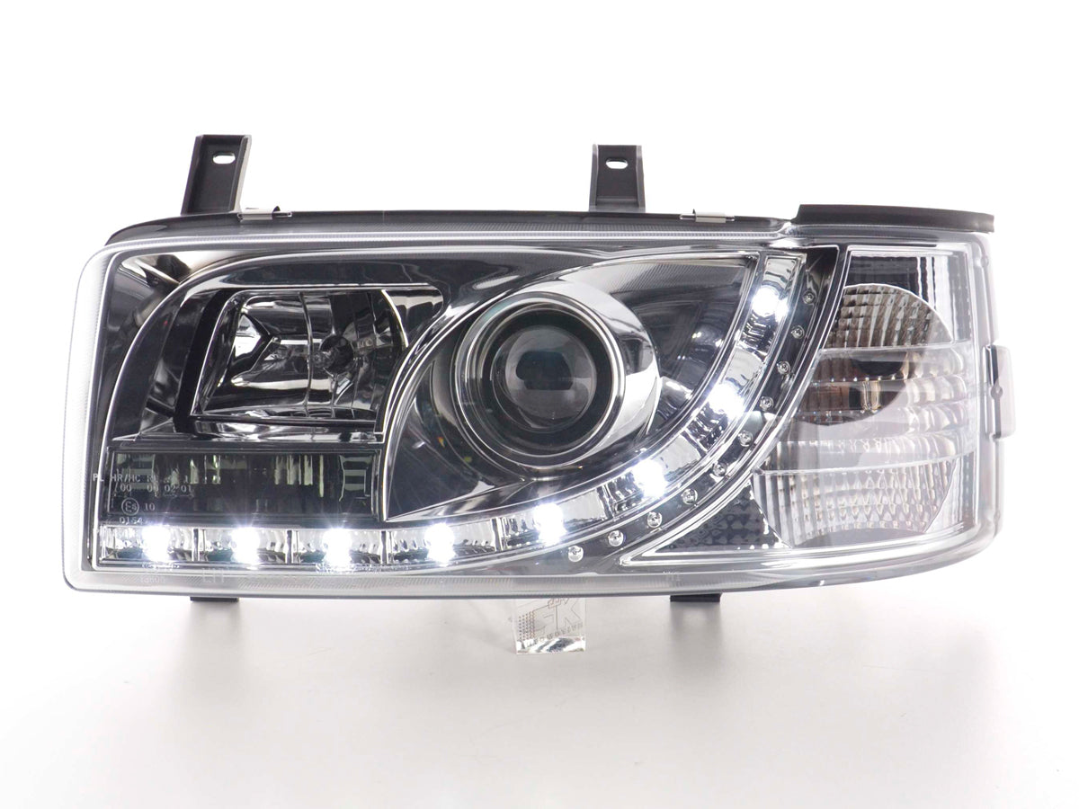 Scheinwerfer Set Daylight LED TFL-Optik VW Bus Typ T4 96-03 schwarz Scheinwerfer Set Daylight LED TFL-Optik VW Bus Typ T4 96-03 schwarz